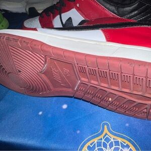 Nike Men's Red, Black, and White Sneakers